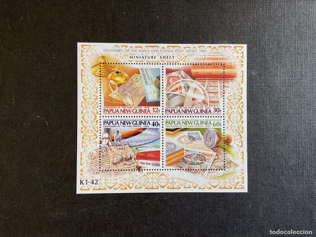 Sellos: PAPUA NUEVA GUINEA N&ordm; YVERT HB 2*** A&Ntilde;O 1985, CENTENARIO DEL CORREO