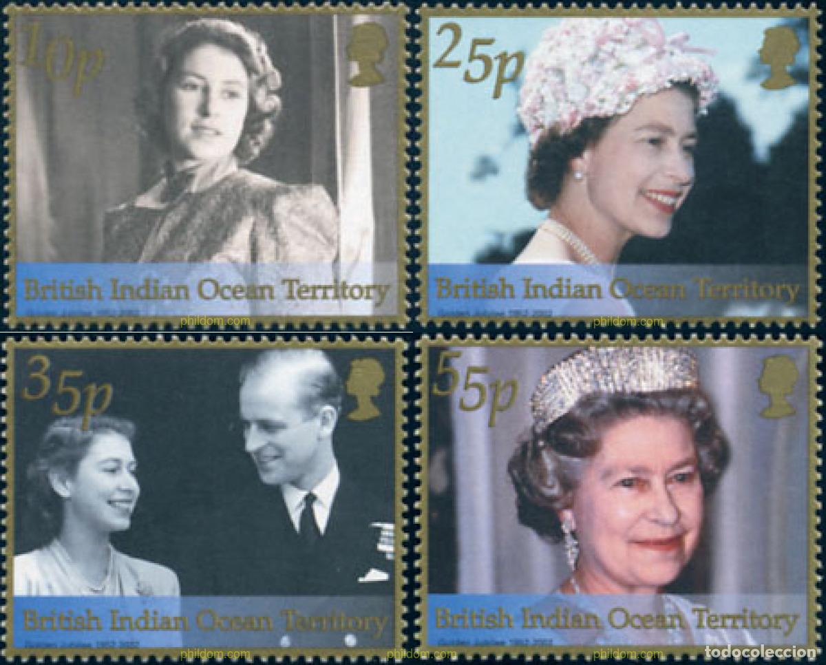 Sellos: 142764 MNH OCEANO INDICO BRITANICO 2002 50 ANIVERSARIO DEL ACCESO AL TRONO DE ISABEL II