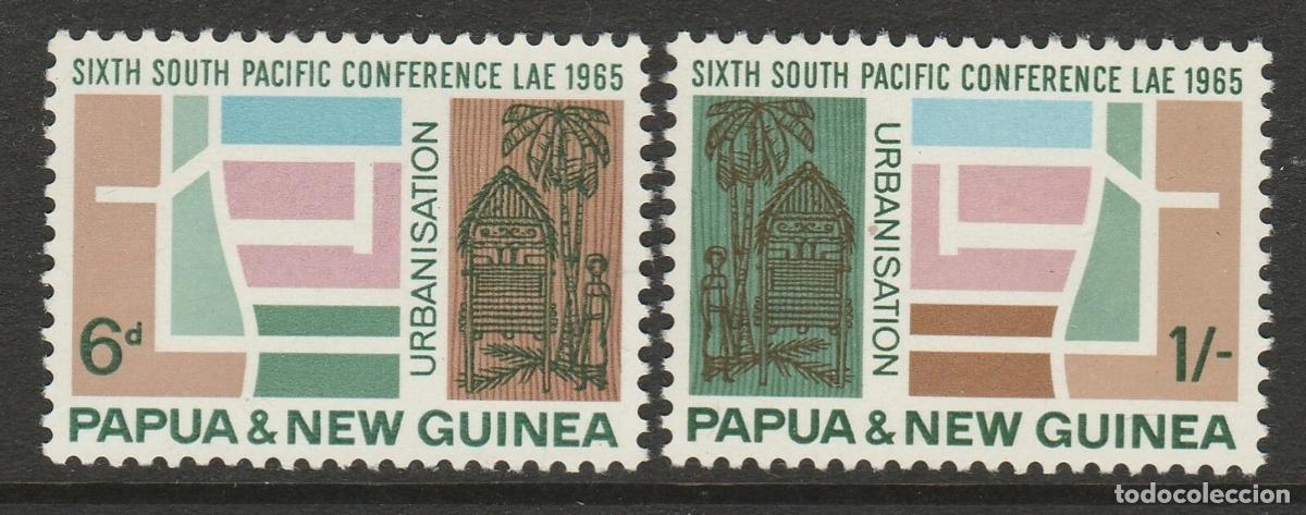 Sellos: Papua 1965 Ivert 78/9 *** 6&ordf; Conferencia sobre la Urbanizaci&oacute;n