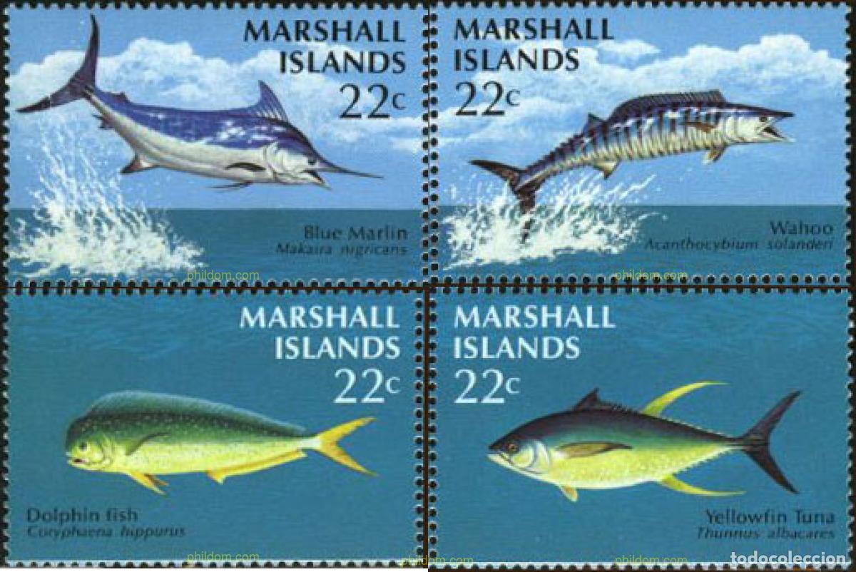 Sellos: 144480 MNH MARSHALL Islas 1986 FAUNA MARINA