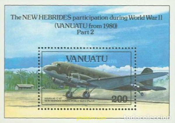 Sellos: 144881 MNH VANUATU 1993 LA SEGUNDA GUERRA MUNDIAL EN LAS NUEVAS HEBRIDAS