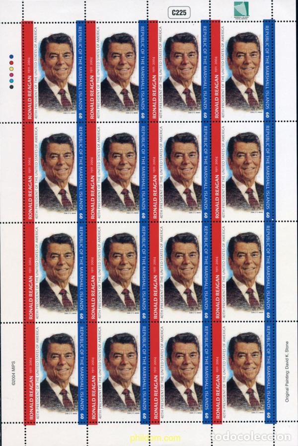 Sellos: 146427 MNH MARSHALL Islas 2004 HOMENAJE A RONALD REAGAN