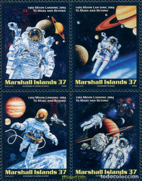 Sellos: 146429 MNH MARSHALL Islas 2004 35 ANIVERSARIO DEL PRIMER HOMBRE EN LA LUNA