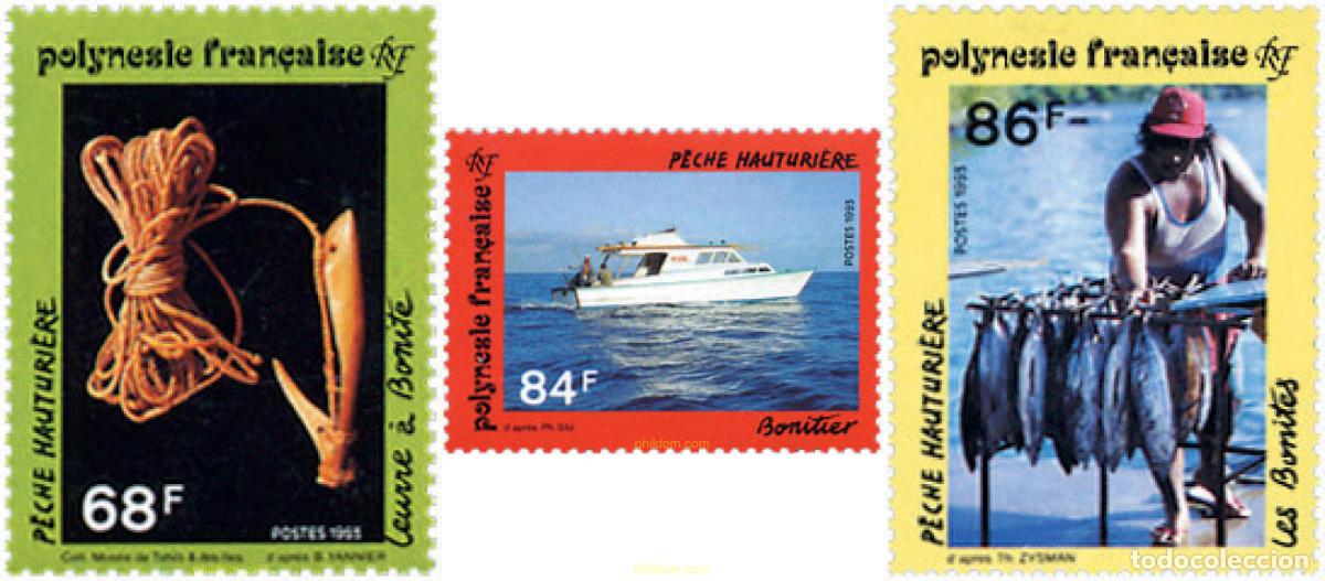 Sellos: 147842 MNH POLINESIA FRANCESA 1993 PESCA DE ALTURA