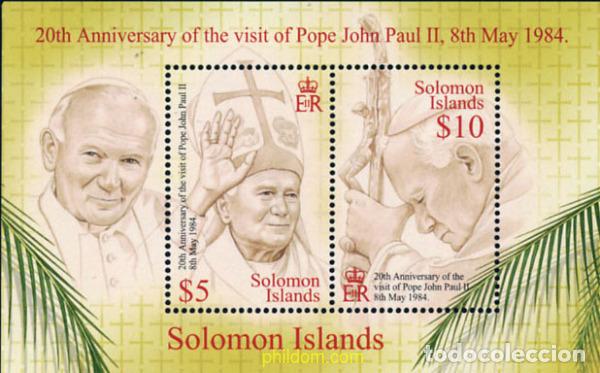Sellos: 149526 MNH SALOMON 2004 20 ANIVERSARIO DE LA VISITA DEL PAPA