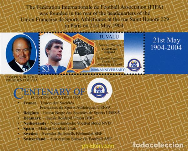 Sellos: 149675 MNH TUVALU 2004 CENTENARIO DE LA FIFA