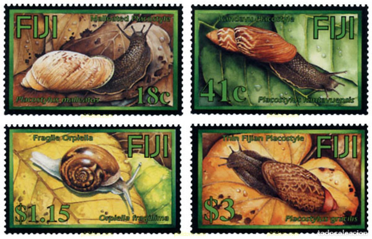 Sellos: 152192 MNH FIJI 2004 CARACOLES