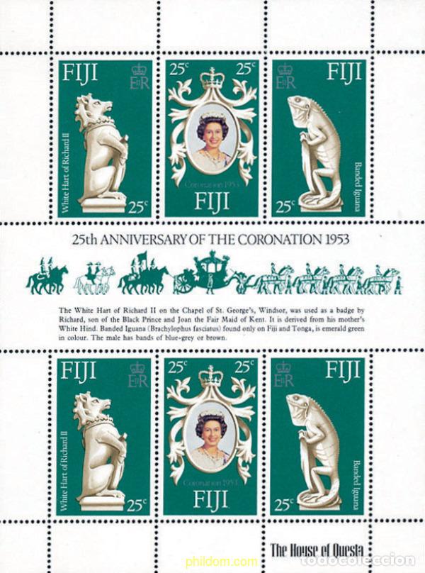 Sellos: 152552 MNH FIJI 1978 25 ANIVERSARIO DE LA CORONACION DE ISABEL II