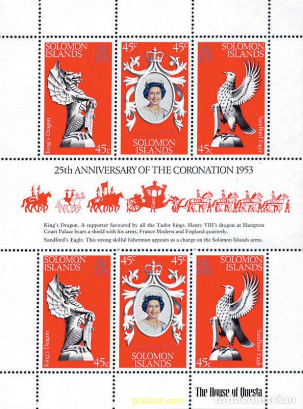 Sellos: 152633 MNH SALOMON 1978 25 ANIVERSARIO DE LA CORONACION DE ISABEL II