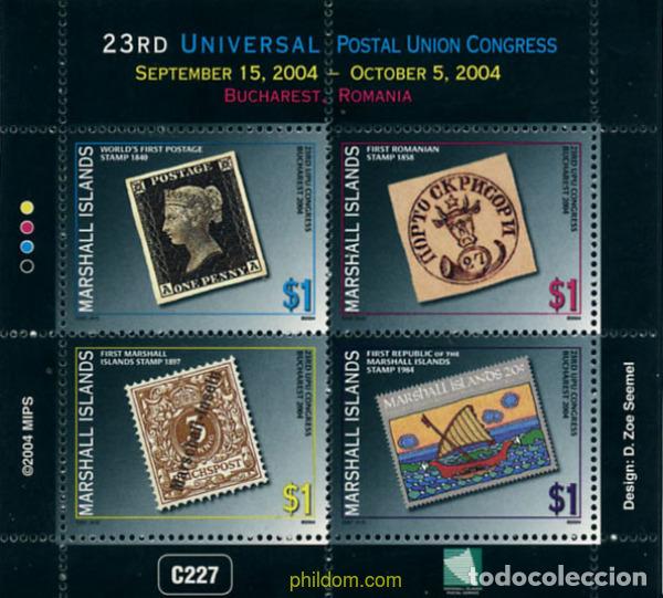 Sellos: 154566 MNH MARSHALL Islas 2004 23 ANIVERSARIO DE LA UPU