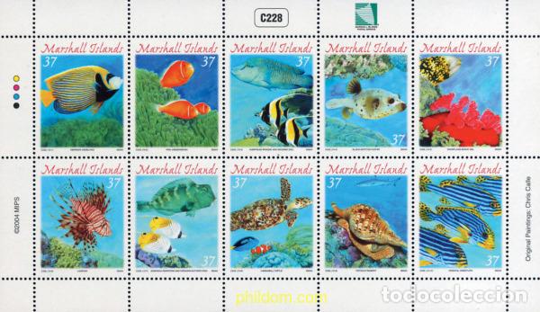 Sellos: 222957 MNH MARSHALL Islas 2004 FAUNA MARINA