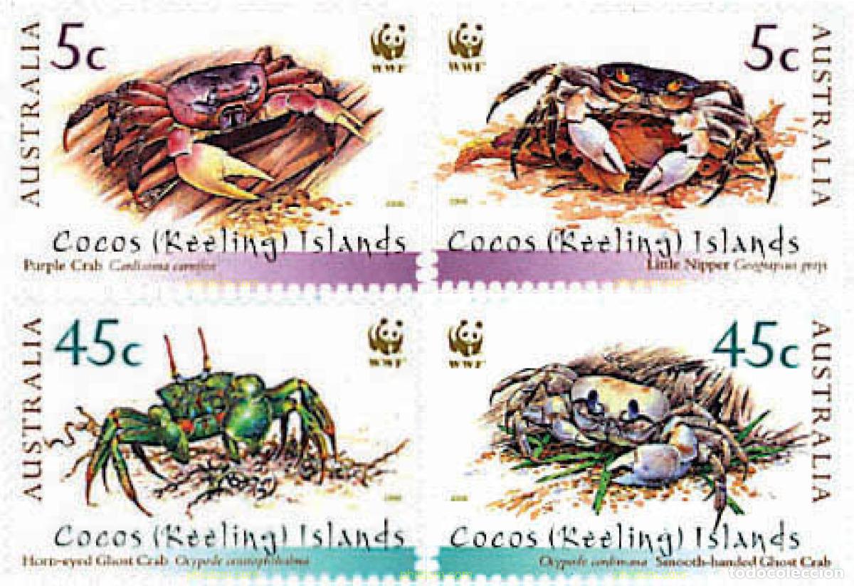 Sellos: 74232 MNH COCOS Islas 2000 CANGREJOS