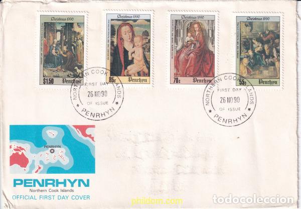 Sellos: 728465 USED PENRHYN 1990 NAVIDAD