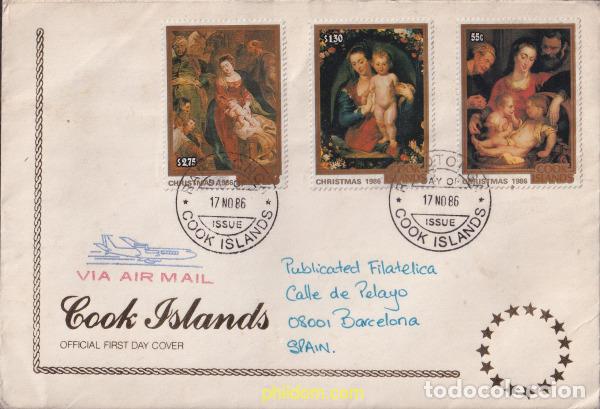 Sellos: 717736 USED COOK Islas 1986 NAVIDAD