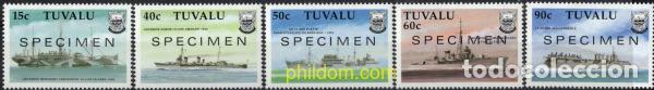 Sellos: 695688 MNH TUVALU 1990 BARCOS DE LAS FLOTAS JAPONESAS Y AMERICANAS DE LA SEGUNDA GUERRA MUNDIAL