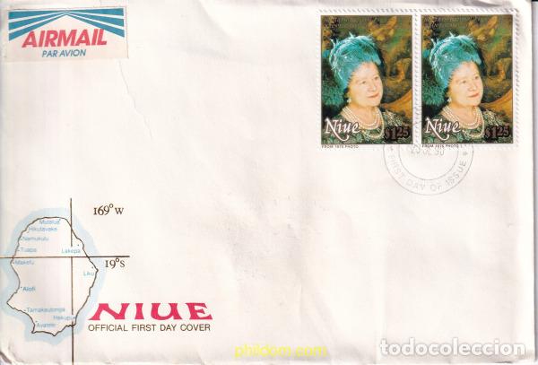 Sellos: 728091 USED NIUE 1990 REINA MADRE