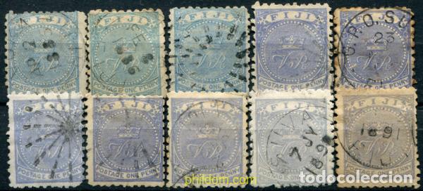 Sellos: 779599 USED FIJI 1882 VARIOS MARCOS