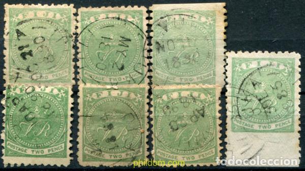 Sellos: 779601 USED FIJI 1882 VARIOS MARCOS