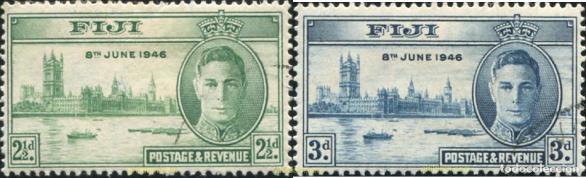 Sellos: 779729 USED FIJI 1946 ANIVERSARIO DE LA VICTORIA