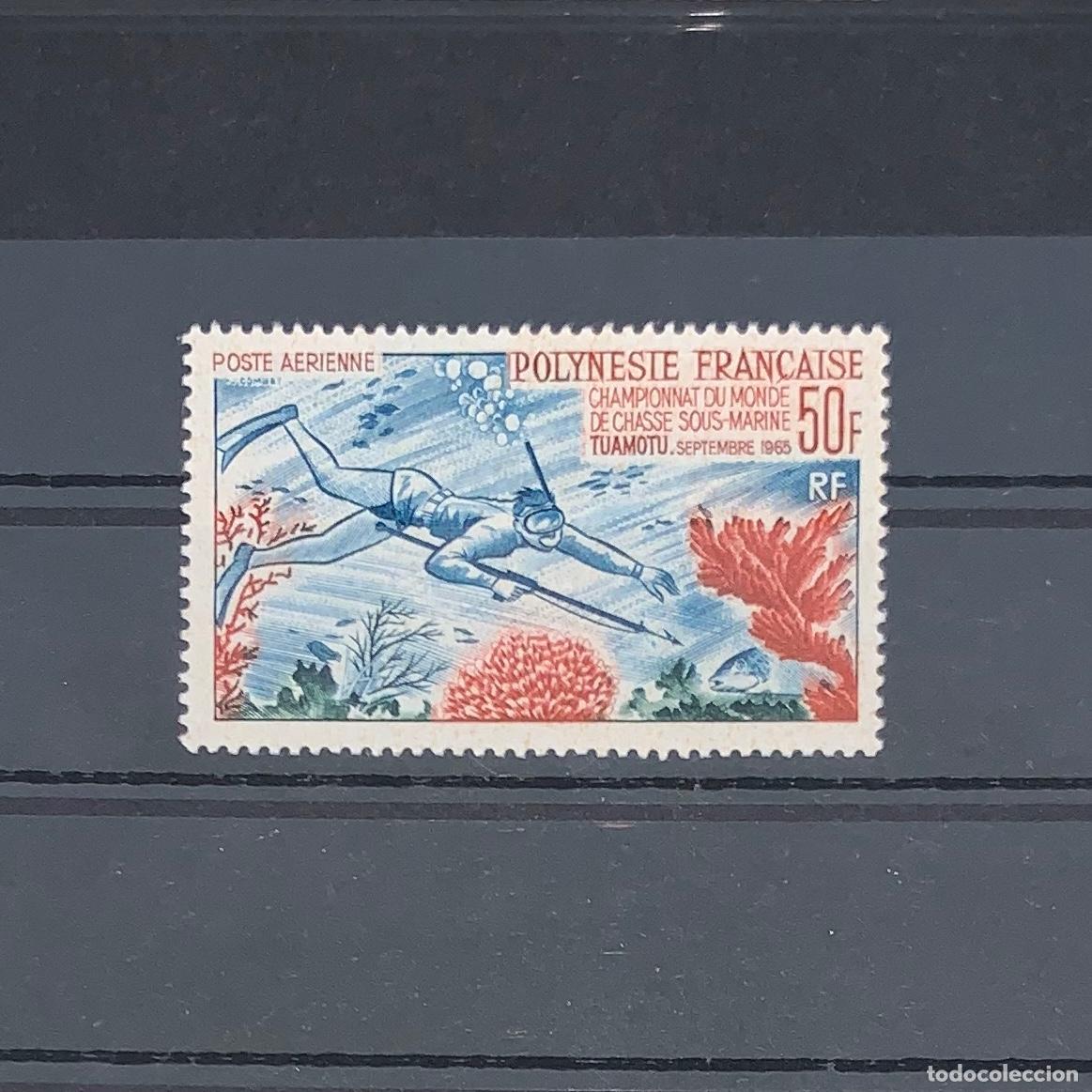 Sellos: POLINESIA FRANCESA. A&ntilde;o 1965. Yvert A&eacute;reo 14** Nuevo