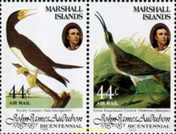 Sellos: 792517 MNH MARSHALL Islas 1985 BICENTENARIO DEL NACIMIENTO DEL ORNITOLOGO J.J. AUDUBON