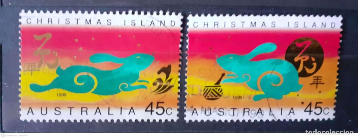 Sellos: ISLAS CHRISTMAS n&ordm; 468/469&ordm; A&ntilde;o Nuevo chino. A&ntilde;o del conejo. Serie completa