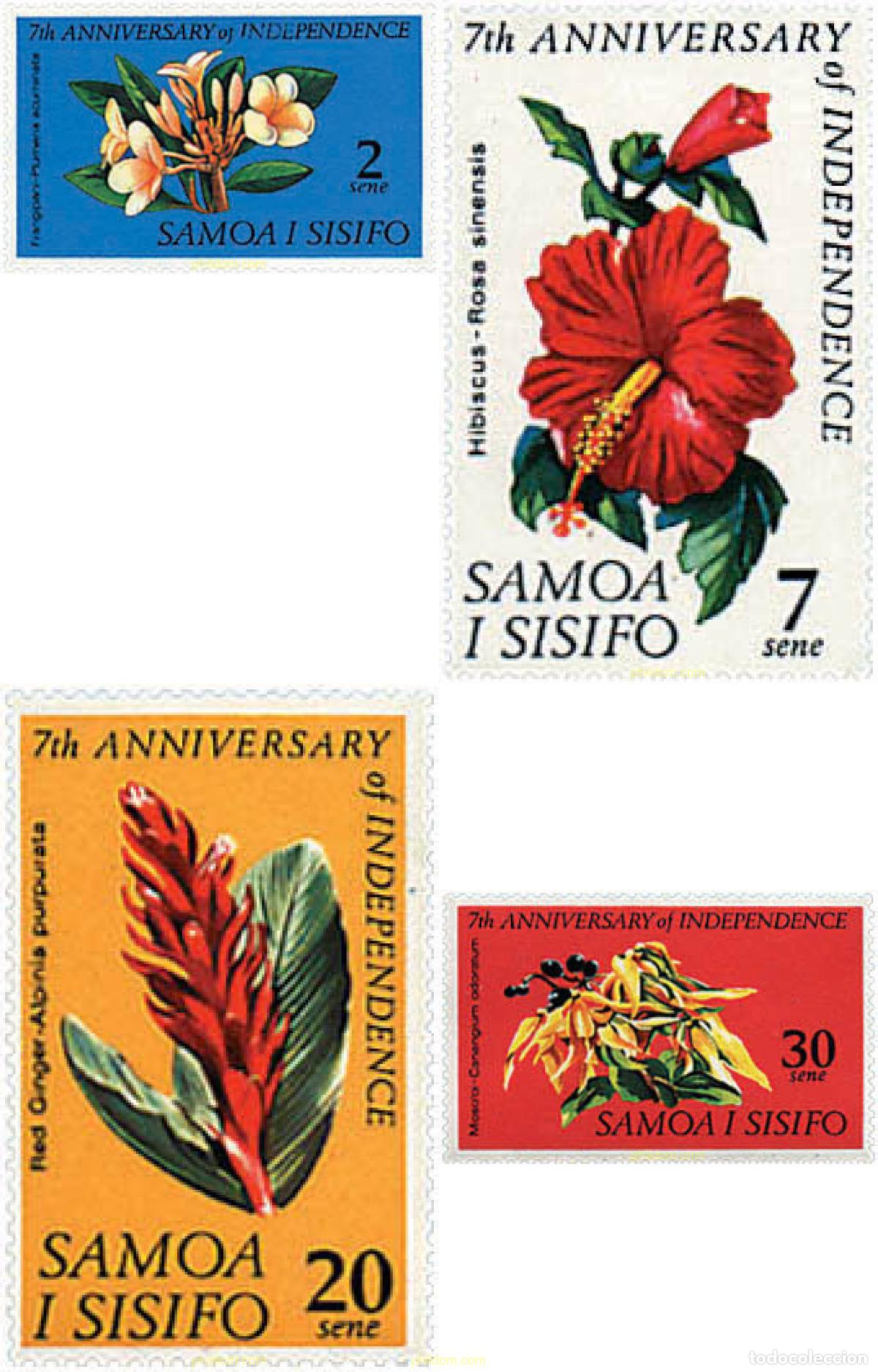 Sellos: 93163 MNH SAMOA 1969 7 ANIVERSARIO DE LA INDEPENDENCIA