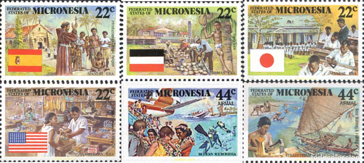 Sellos: 71343 MNH MICRONESIA 1988 HISTORIA DE LA COLONIZACION