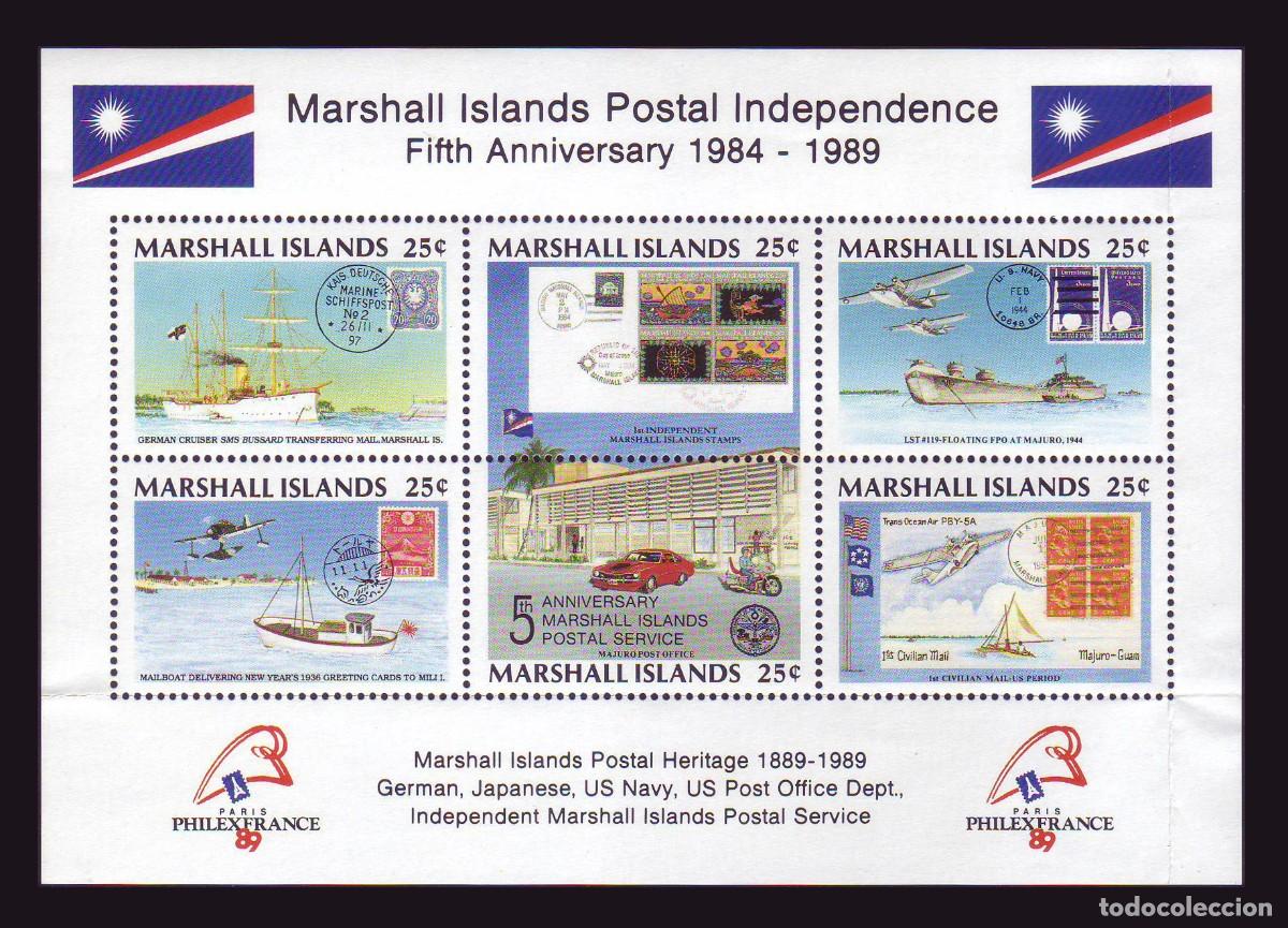 Sellos: Marshall Islands 1989 | Postal Independence | Yv: B7 - Mi: B5 - SG: 230a MNH **