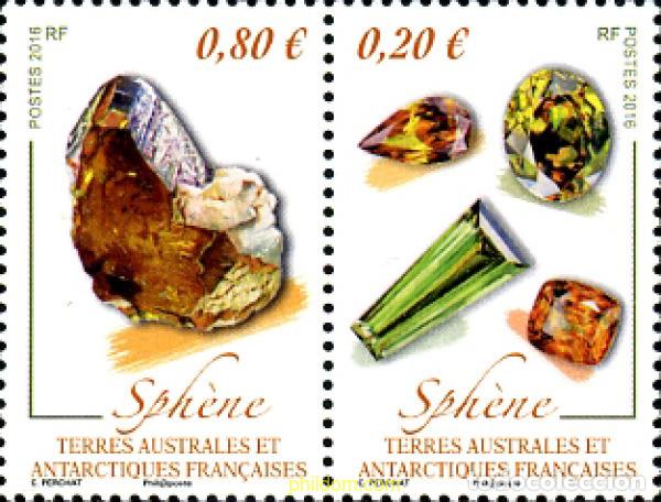 Sellos: 355034 MNH ANTARTIDA FRANCESA 2016 MINERALES