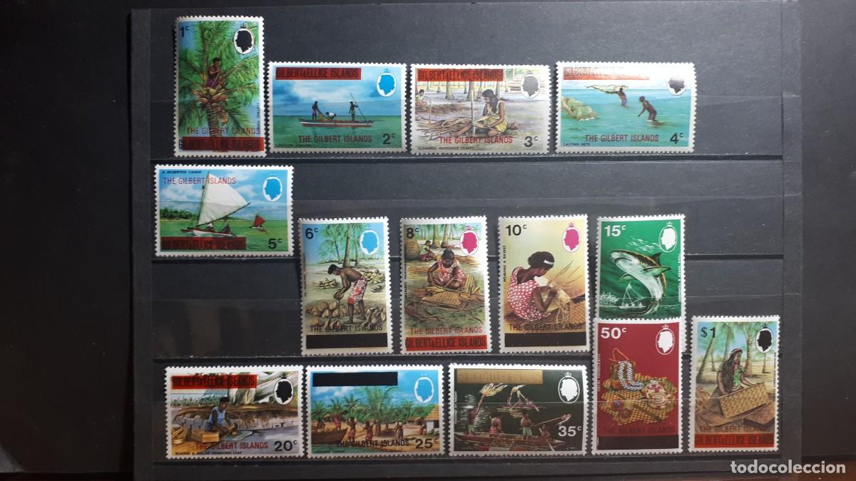 Sellos: GILBERT Y ELLICE. A&Ntilde;O 1971. **. YVERT 168/81. Falta 182.