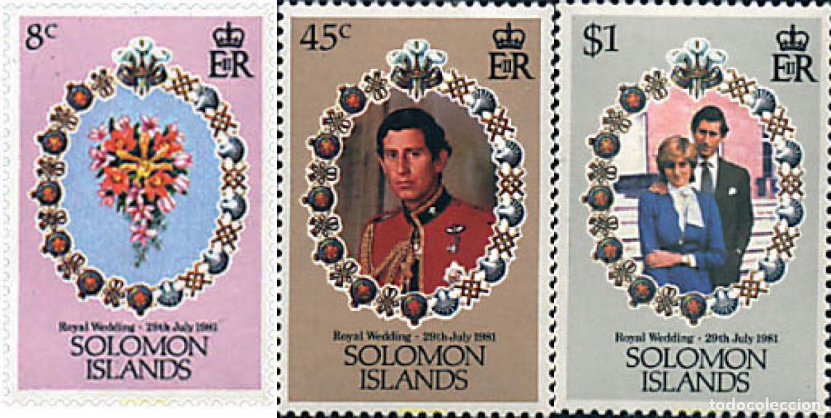 Sellos: 93128 MNH SALOMON 1981 BODA DEL PRINCIPE CARLOS Y LADY DIANA SPENCER