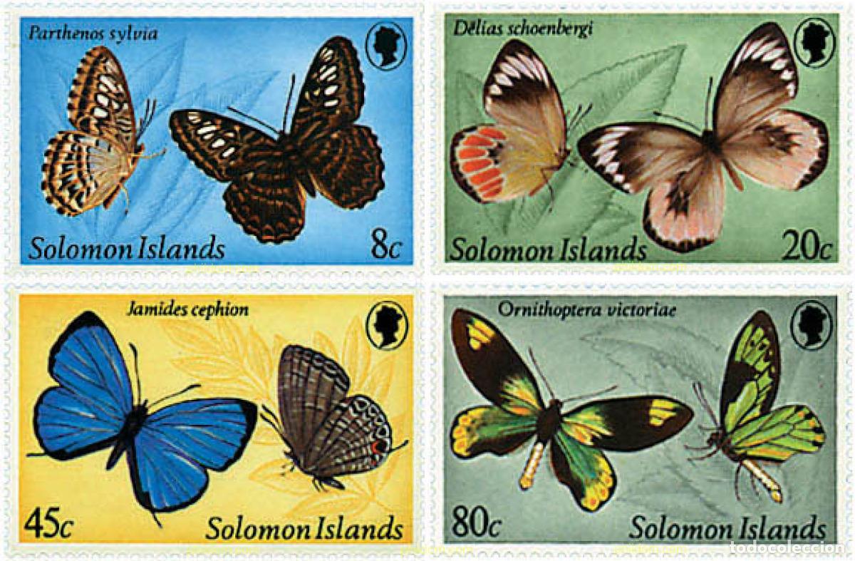 Sellos: 77367 MNH SALOMON 1980 MARIPOSAS