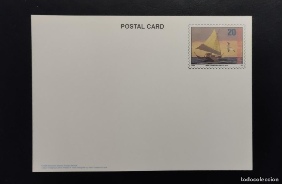 Sellos: Mapa postal completo de las Islas Marshall nueva canoa velero Walap 20c
