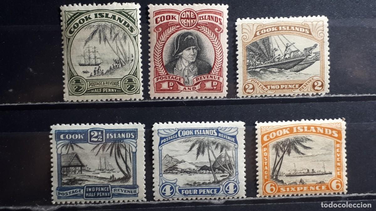Sellos: COOK. A&Ntilde;O 1936. **. YVERT 38/43, falta 44