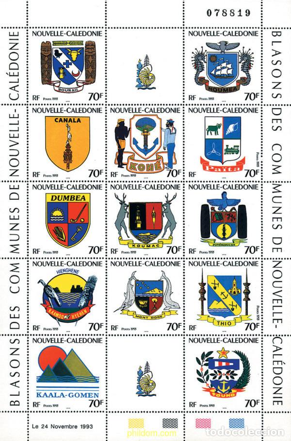 Sellos: 232633 MNH NUEVA CALEDONIA 1993 ESCUDOS DE NUEVA CALEDONIA
