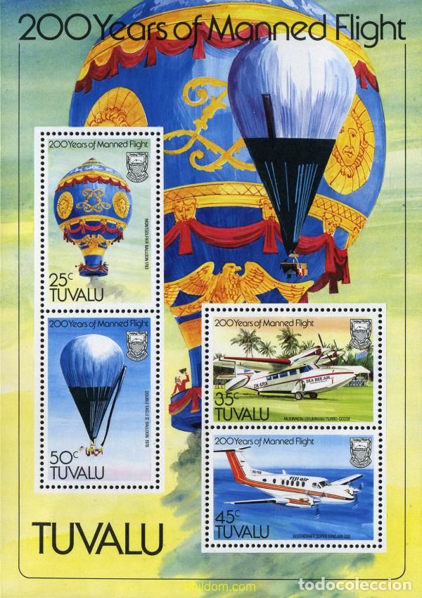 Sellos: 213794 MNH TUVALU 1983 2 CENTENARIO DE LAS PRIMERAS ASCENCIONES A LA ATMOSFERA