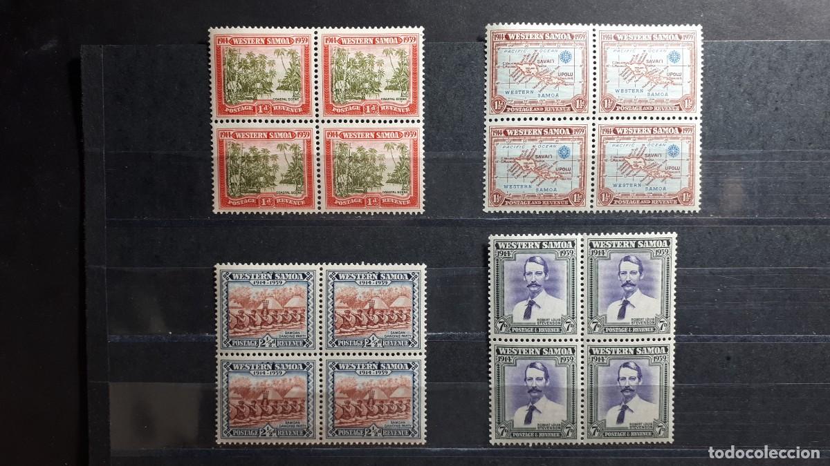 Sellos: SAMOA. A&Ntilde;O 1939. **. YVERT 136/9. Bloque de 4.