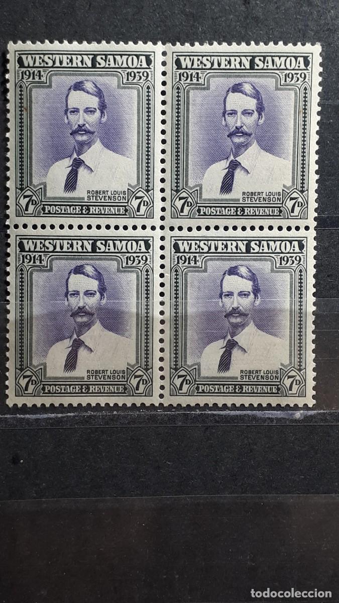 Sellos: SAMOA. A&Ntilde;O 1939. **. YVERT 139. Bloque de 4.