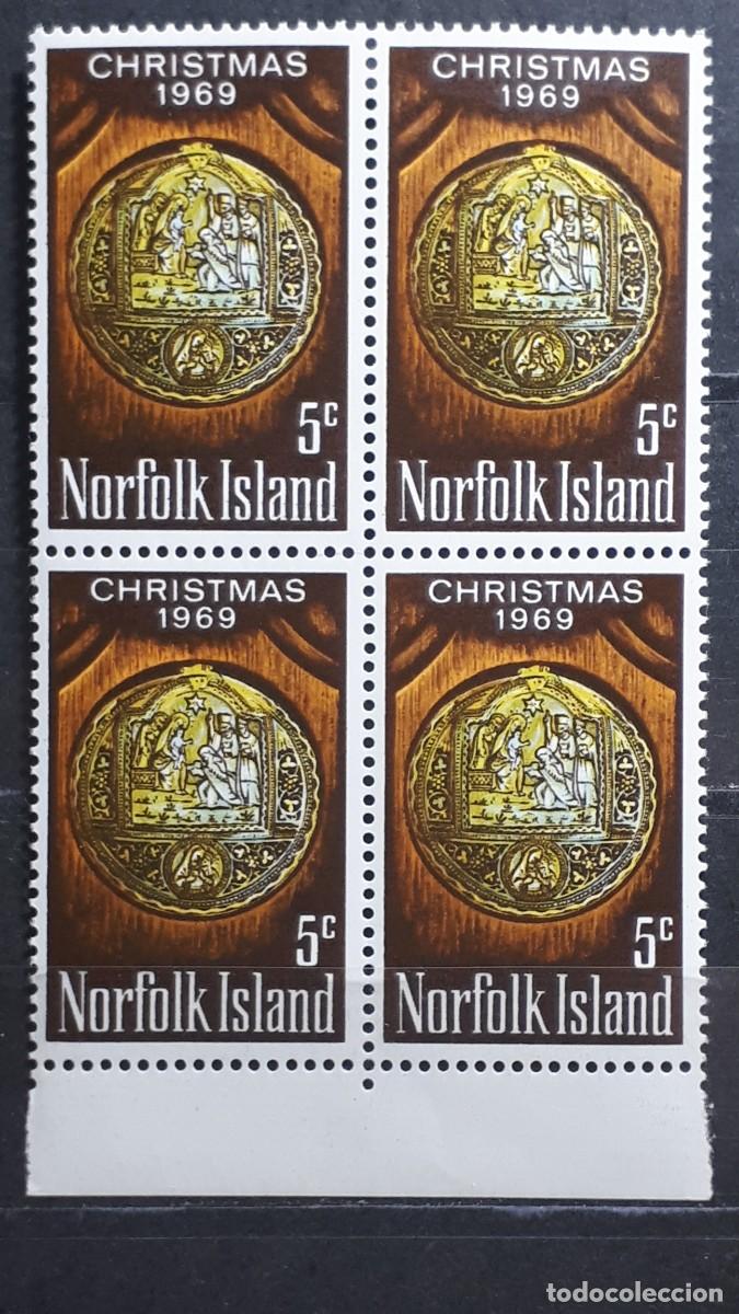 Sellos: NORFOLK. NAVIDAD. A&Ntilde;O 1969. **. YVERT 104