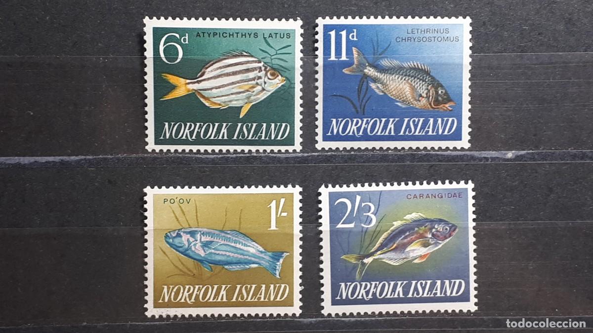 Sellos: NORFOLK. A&Ntilde;O 1960. **. YVERT 30, 34, 35, 40