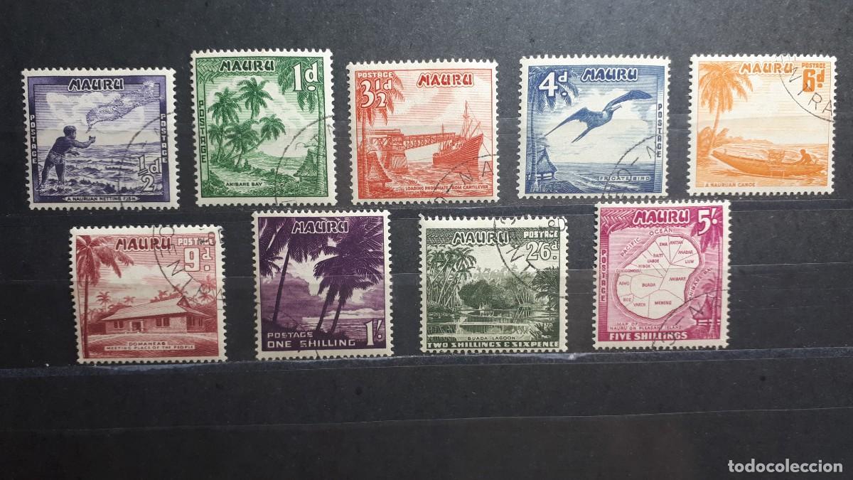Sellos: NAURU. A&Ntilde;O 1954. &deg;. YVERT 37/45