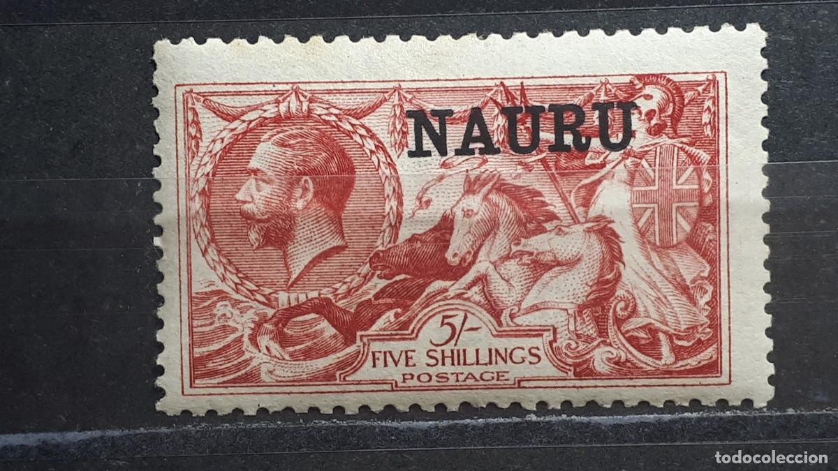 Sellos: NAURU. A&Ntilde;O 1916-23. *. YVERT 13