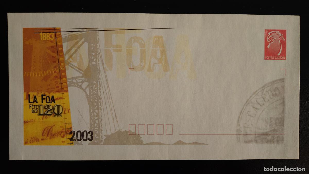 Sellos: Nueva Caledonia PAP completo postal La Foa celebra sus 120 a&ntilde;os 1883 2003