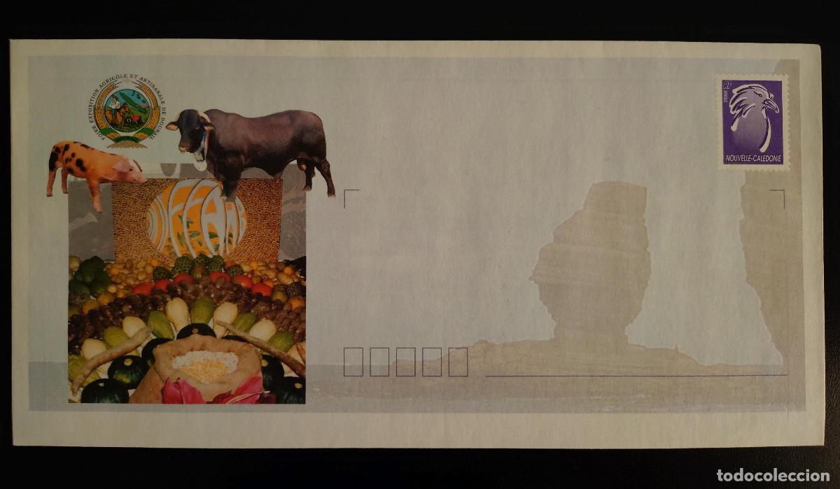 Sellos: Entero postal PAP Nueva Caledonia Feria agr&iacute;cola artesanal Bourail