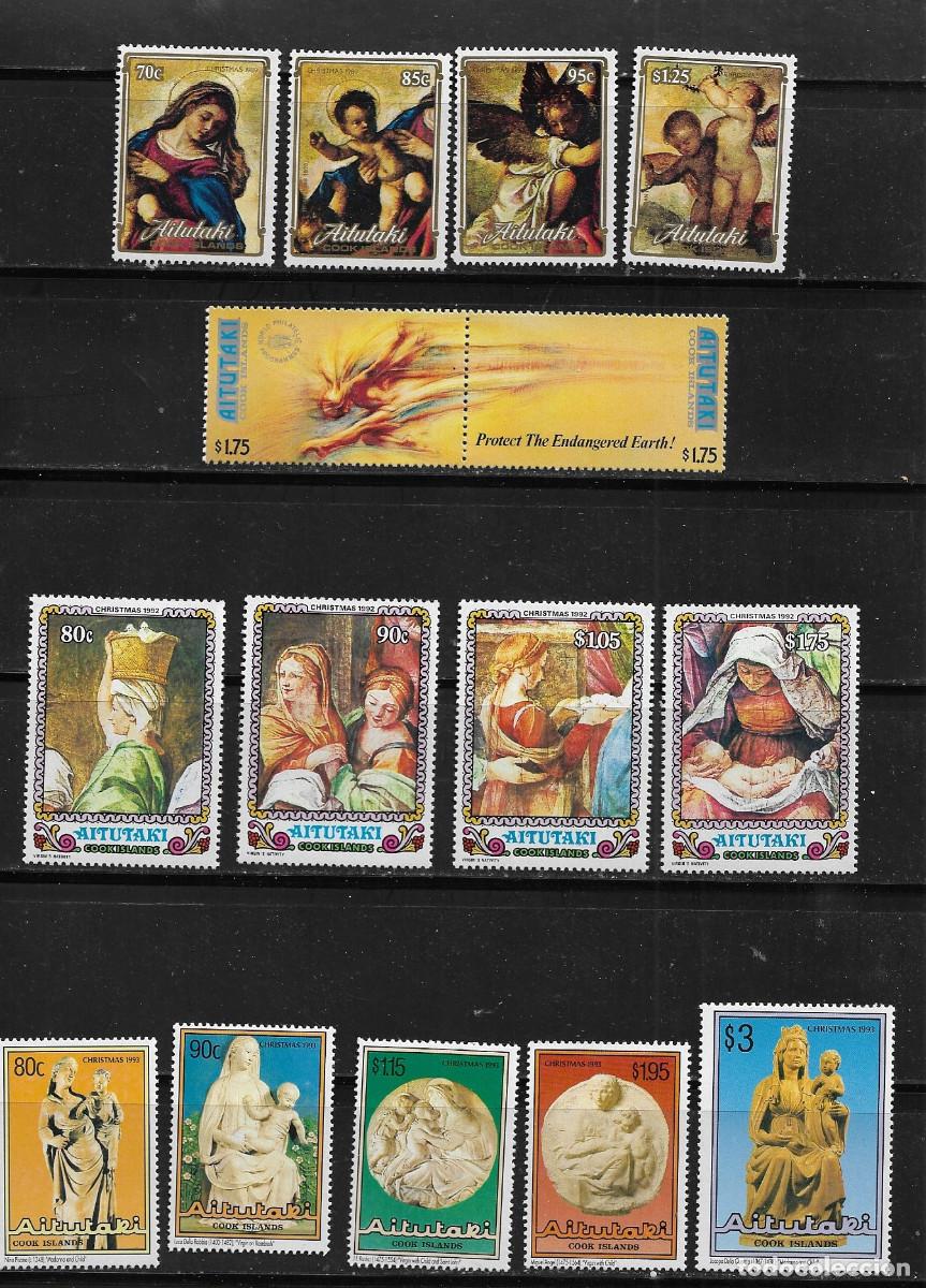 Sellos: AITUTAKI, LOTE DE CUATRO SERIES COMPLETAS (LAS DE LA FOTO) MNH.
