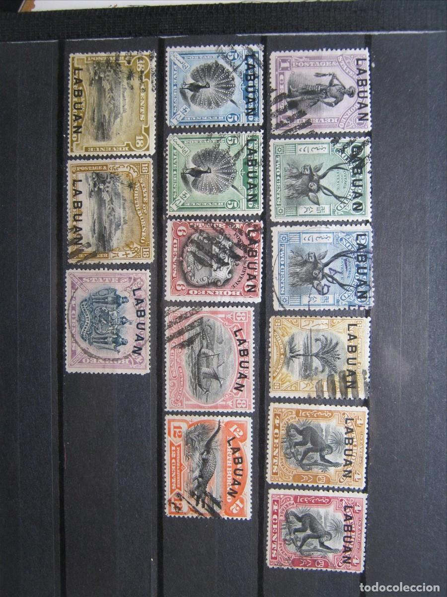 Sellos: LABUAN 1897-1900 LOTE EN USADO DE LA SERIE LEER DESCRIPCI&Oacute;N.