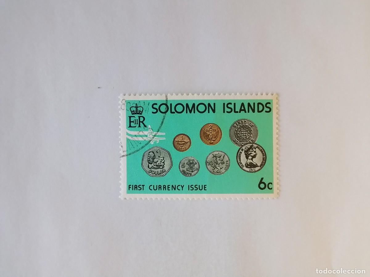 Sellos: A&Ntilde;O 1977 ISLAS SALOM&Oacute;N SELLO USADO