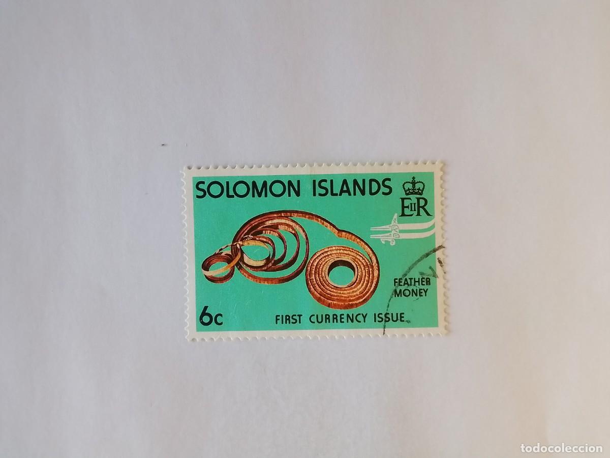 Sellos: A&Ntilde;O 1977 ISLAS SALOM&Oacute;N SELLO USADO