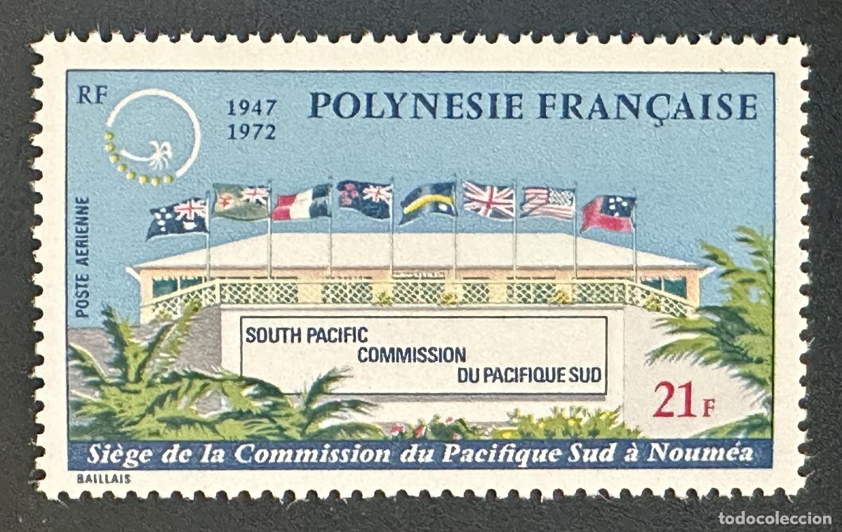 Sellos: Polinesia Francesa 1972 Mi. 153 emisi&oacute;n com&uacute;n Comisi&oacute;n del Pac&iacute;fico Sur
